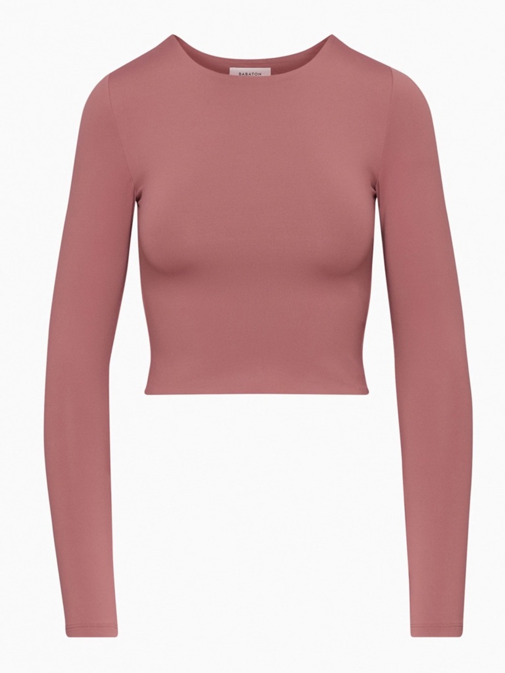 Aritzia Babaton Contour Crew Long Sleeve in Red Willow